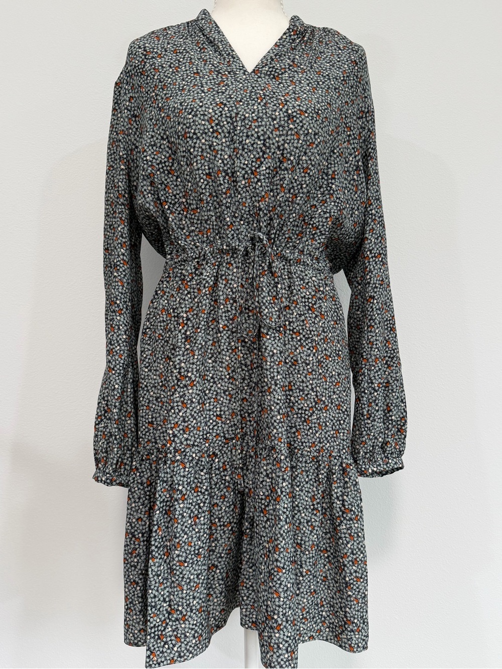 Charlotte Brody New York Silk Floral Midi Dress Designer Luxury Size M